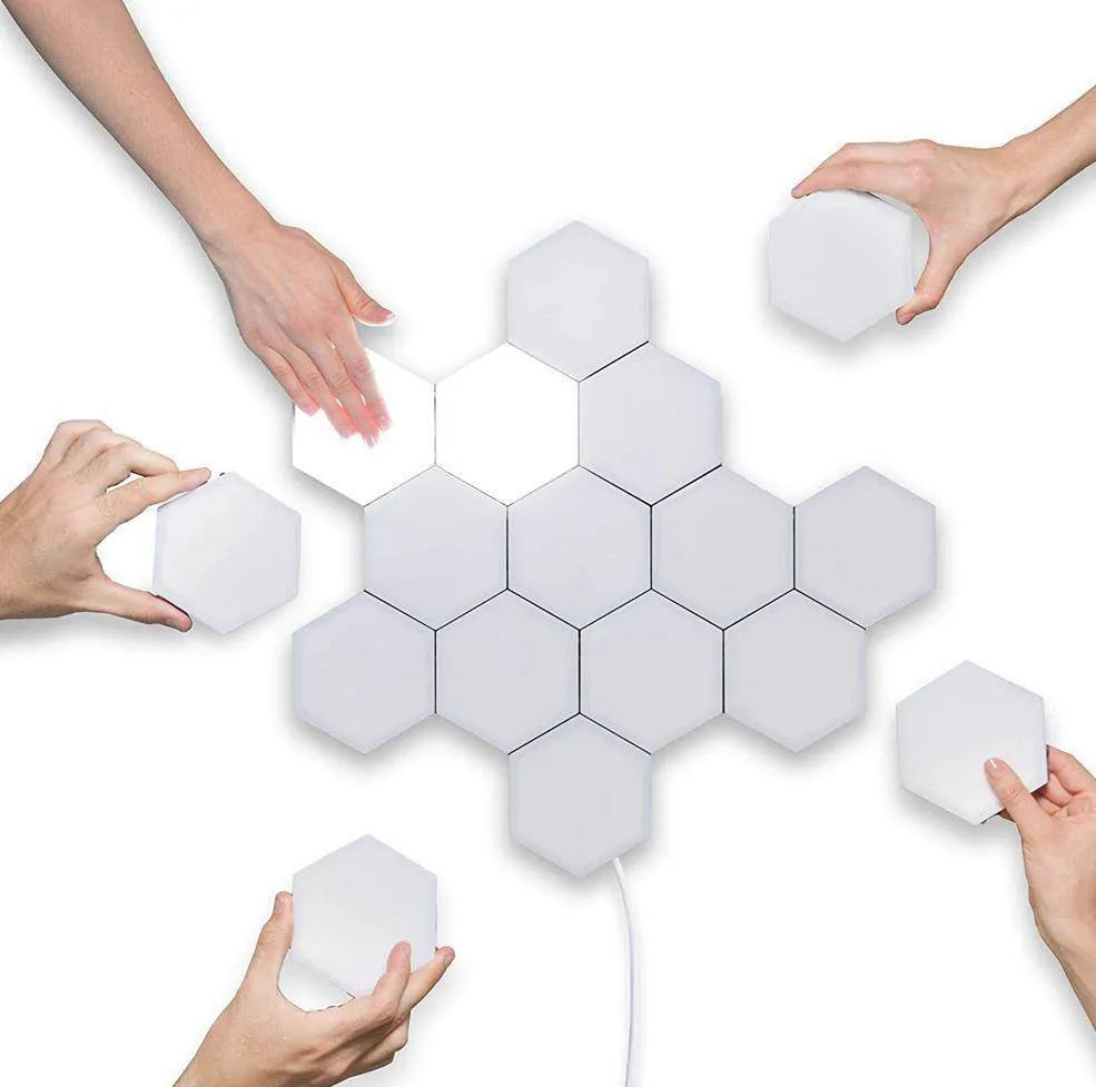 Helios honeycomb modular touch wall lamp in modern minimalist design with LED illumination