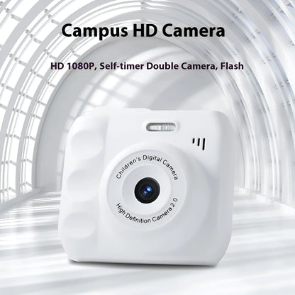 Children's Campus MINI HD digital camera in black, 1920x1080 video, food grade ABS, about 120g, with data cable and manual