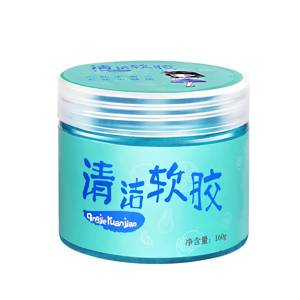 70g bagged and 160g canned soft gel car cleaning tool removing dust from air vents, crystal mud for gaps