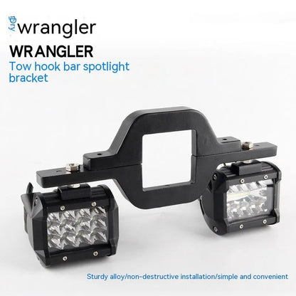 Black aluminium reversing light bracket for Jeep Wrangler vehicles