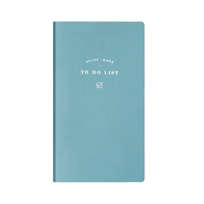 Simple Style A6 todo list notebook in blue, green, pink, or yellow with PU cover and 96 pages.