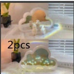 DIY Tulip Night Lamp with decorative mirrors and LED lighting in pink, purple, and blue