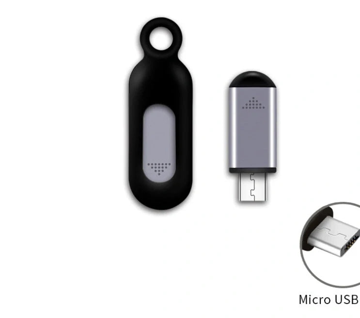 Compact aluminium cell phone infrared remote control with glossy black finish