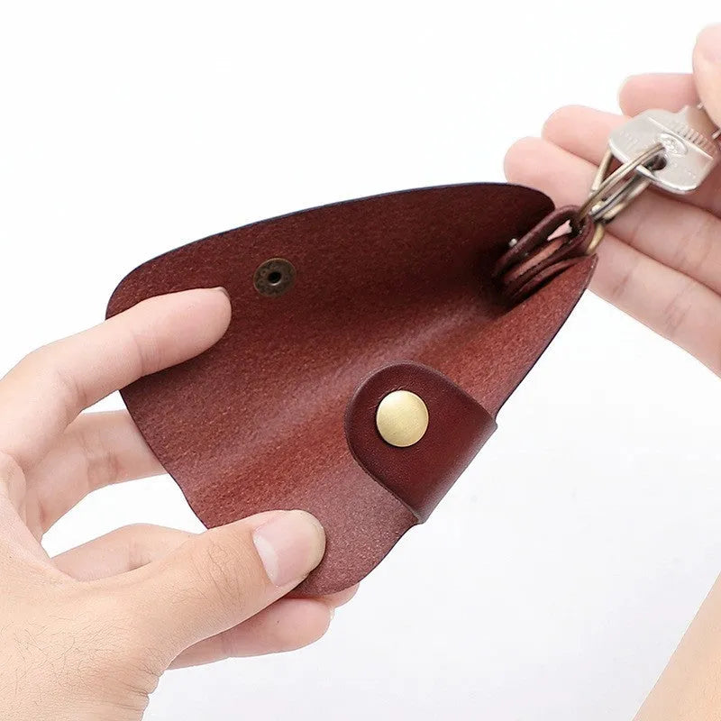 Genuine leather handmade key storage bag for car keys in four colour options