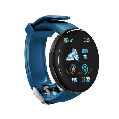Colour screen smart bracelet with heart rate and blood pressure monitoring in blue, black, red, green or purple