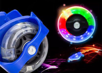 Children's luminous roller skates in three colours for safe evening play
