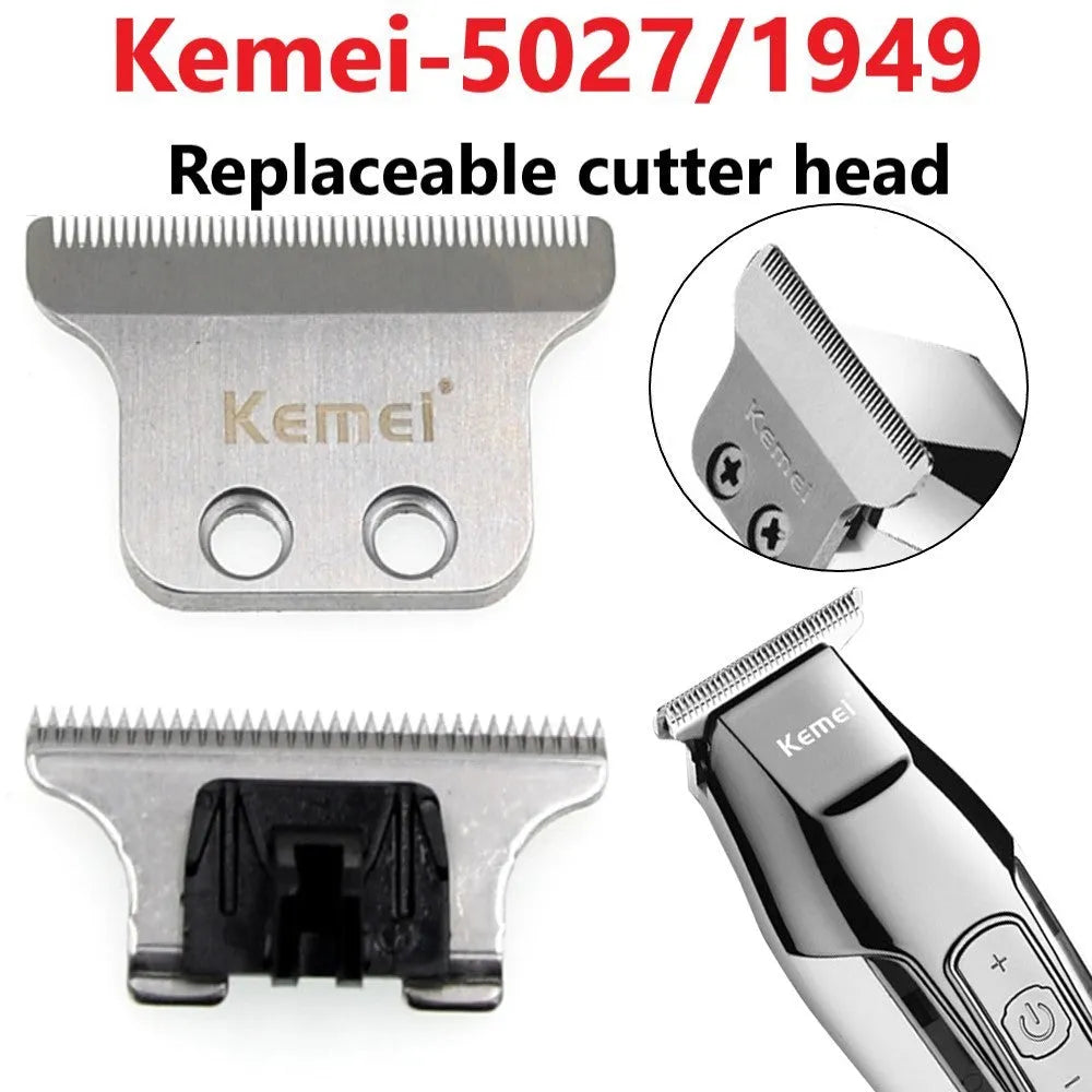 Electric barber scissors with LCD display and stainless steel cutting head