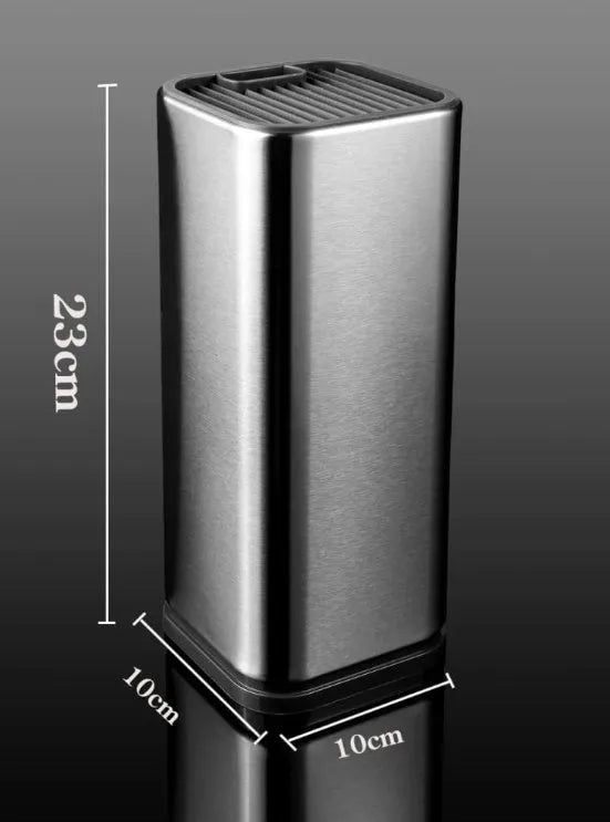 Black and white PP kitchen knife holder with detachable draining base and storage bucket