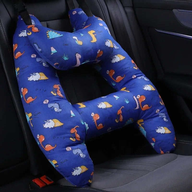 55x70cm car headrest pillow with floral skirt rabbit pattern and pearl cotton fill.