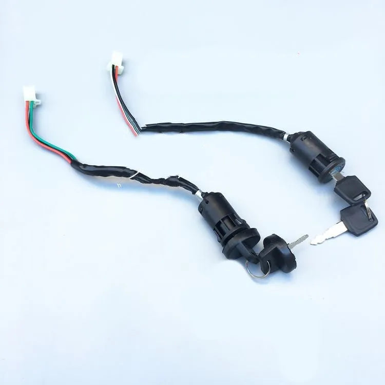 Waterproof Electric Door Lock for car accessories with 2-grade and 4-line or 2-grade and 2-line wiring configurations in a plastic housing, designed for central locking system installation.