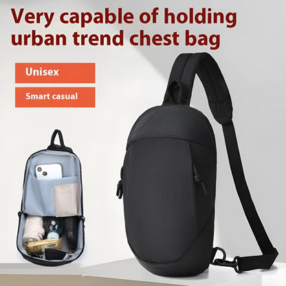 Nylon outdoor crossbody sports bag with mobile phone compartment in multiple colour options