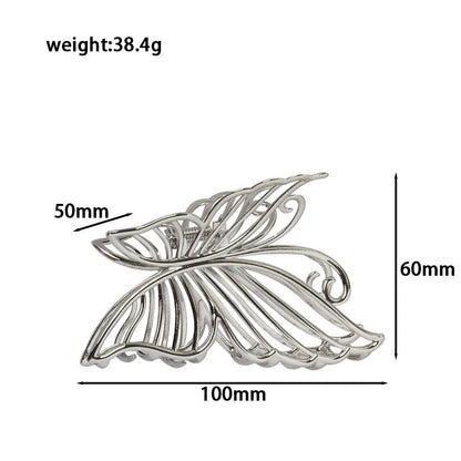 Silver metal hair claw barrette example from a range of 44 Korean-style designs.