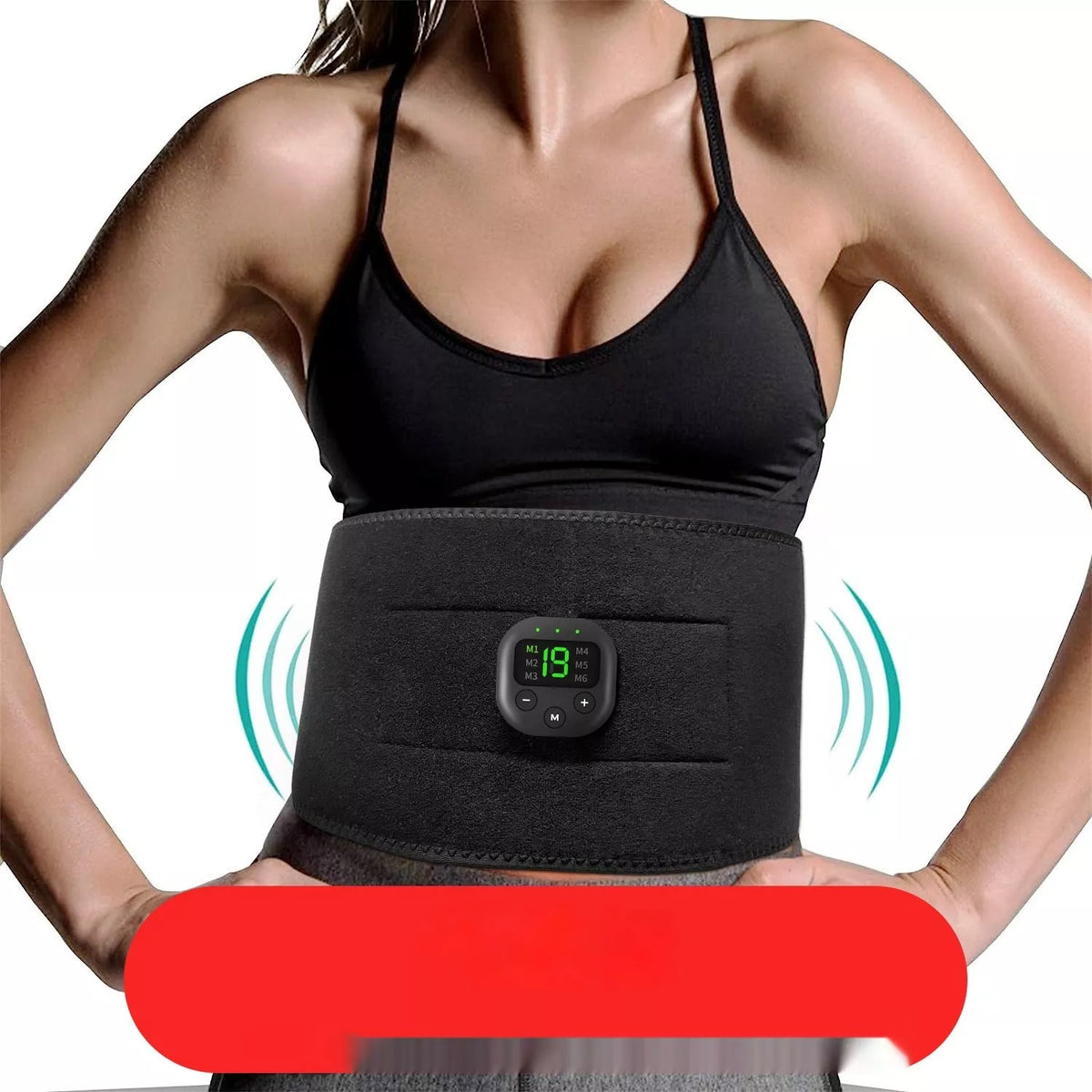 Smart Waist Shaping Belt with digital display for customizable fitness workouts