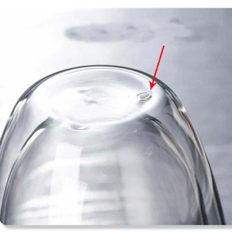Egg-shaped double-layer insulated glass cup for water, beer, and coffee