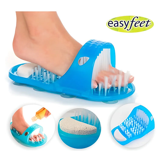 EasyFeet - Hands-free foot cleaner and massager with suction cup attachment for shower or bath