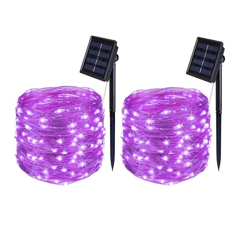 Waterproof solar Christmas courtyard lamp in purple or orange with cartoon modelling for holiday decoration
