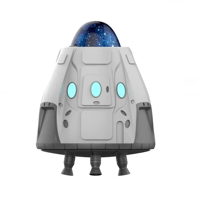 White capsule-shaped Bluetooth northern lights ambience light with remote control