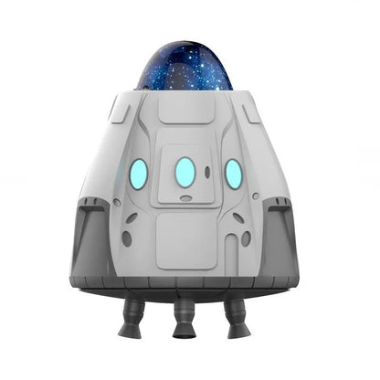 White capsule-shaped Bluetooth northern lights ambience light with remote control