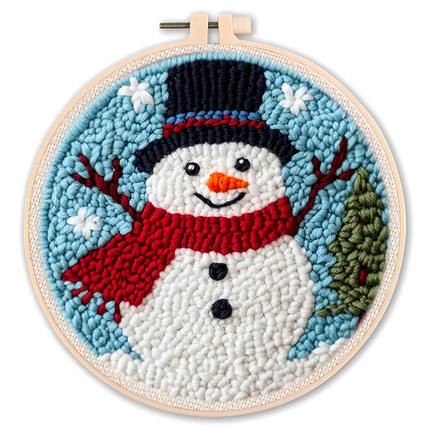 20 cm embroidery DIY material kit for cross stitch and poke embroidery projects in five colour options
