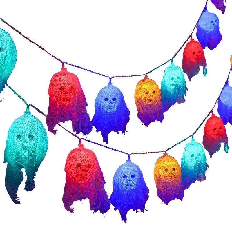 Halloween coloured decorative lights with battery box for indoor wall decoration