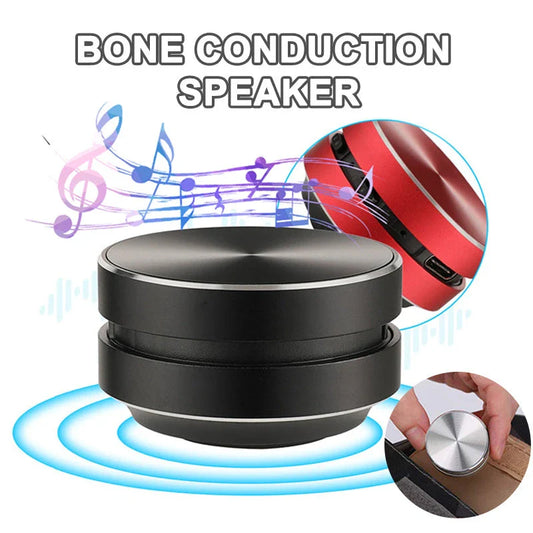 Hummingbird Bone Conduction Bluetooth Speaker transforming a hollow surface into a powerful audio system