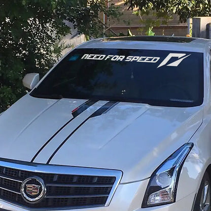 Need For Speed car sticker on vehicle window in white, rose, or reflective silver colour at 55cm or 90cm length