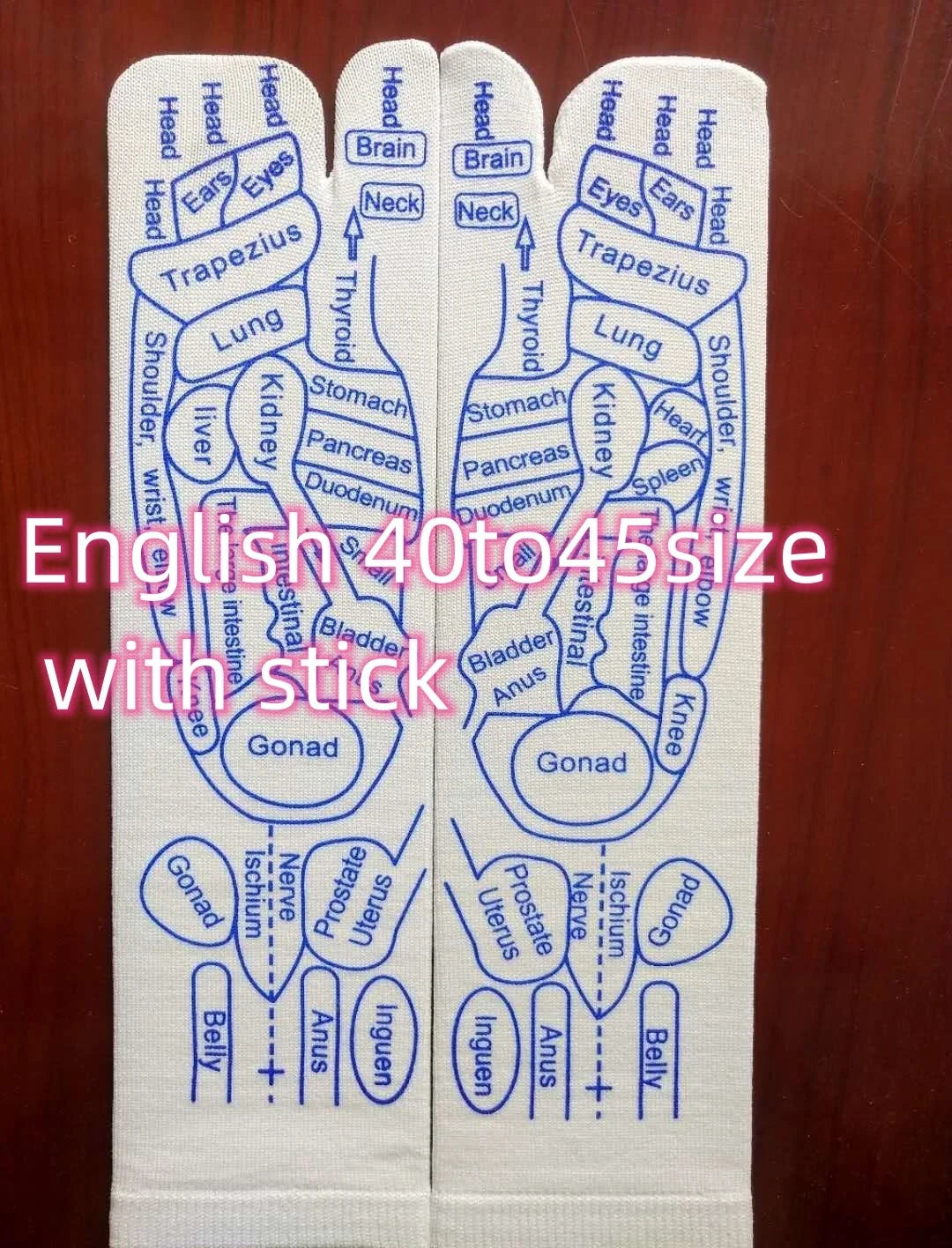 Acupressure reflexology socks for foot massage and pain relief