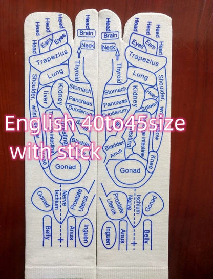Acupressure reflexology socks for foot massage and pain relief