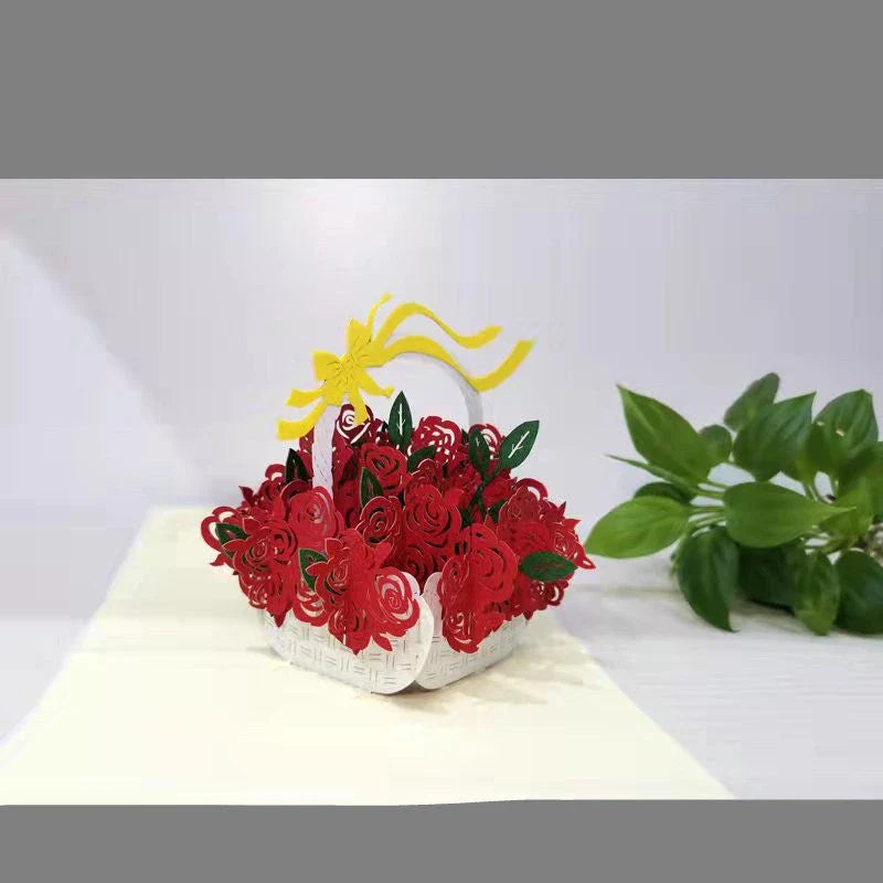 Exquisite 3D pop-up greeting cards for lovers, featuring a variety of romantic motifs like roses, landscapes, and couples.