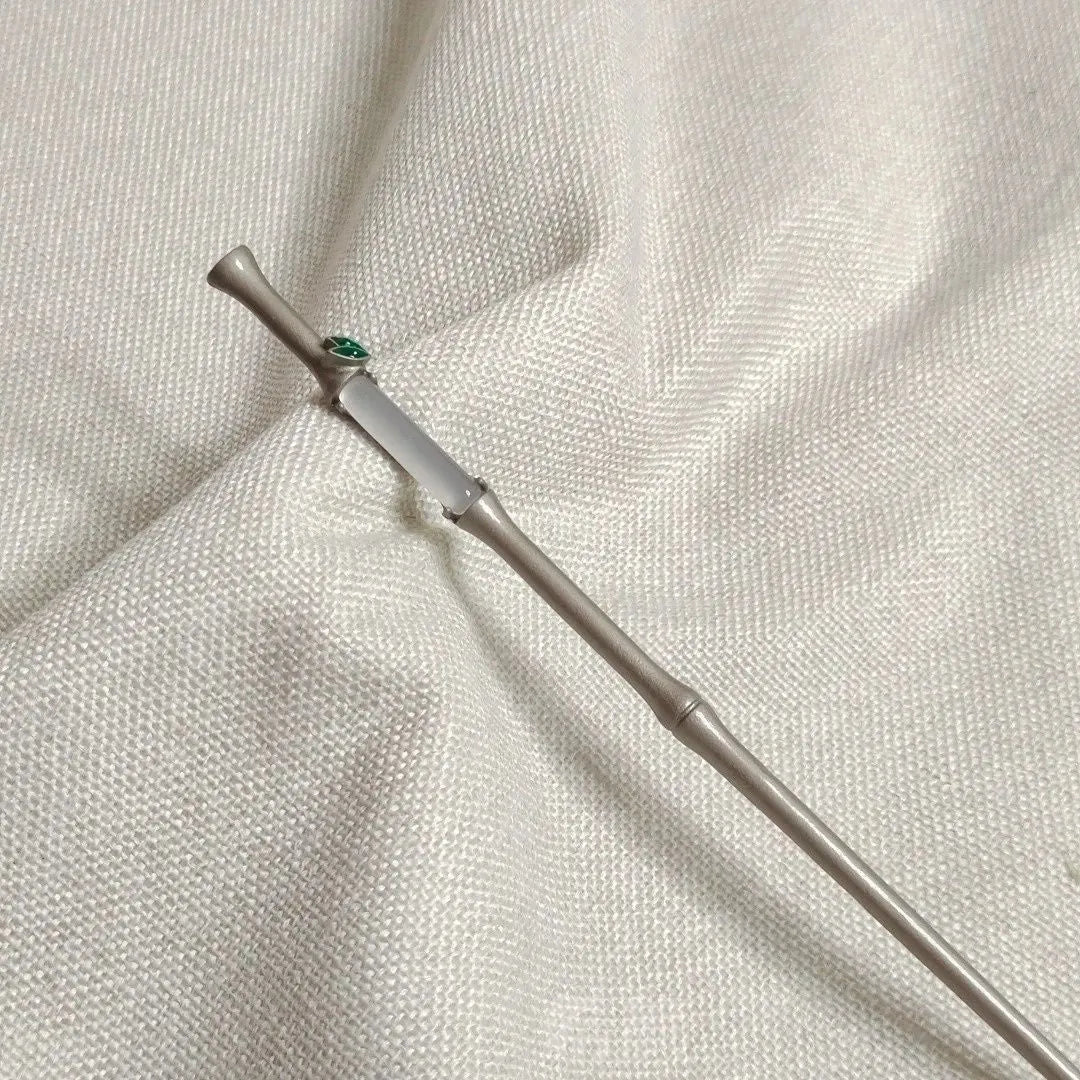 Traditional Chinese bamboo leaf hairpin with electroplated alloy construction style 5365