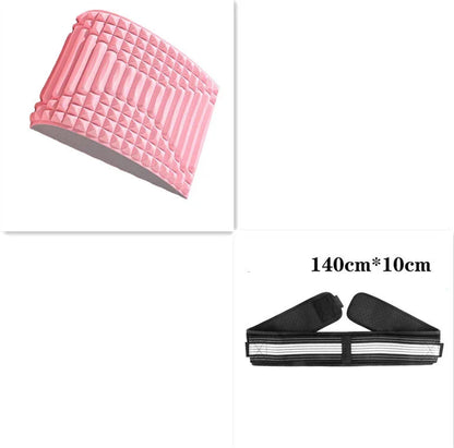 Premium back stretcher pillow with acupressure design to relieve neck, lumbar, and sciatica pain
