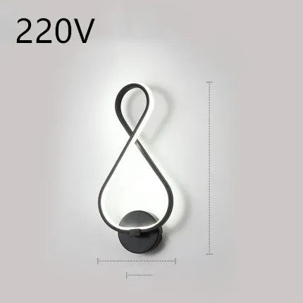 Minimalist Nordic style LED wall mounted bedside lamp with a silicone shade and touch button.