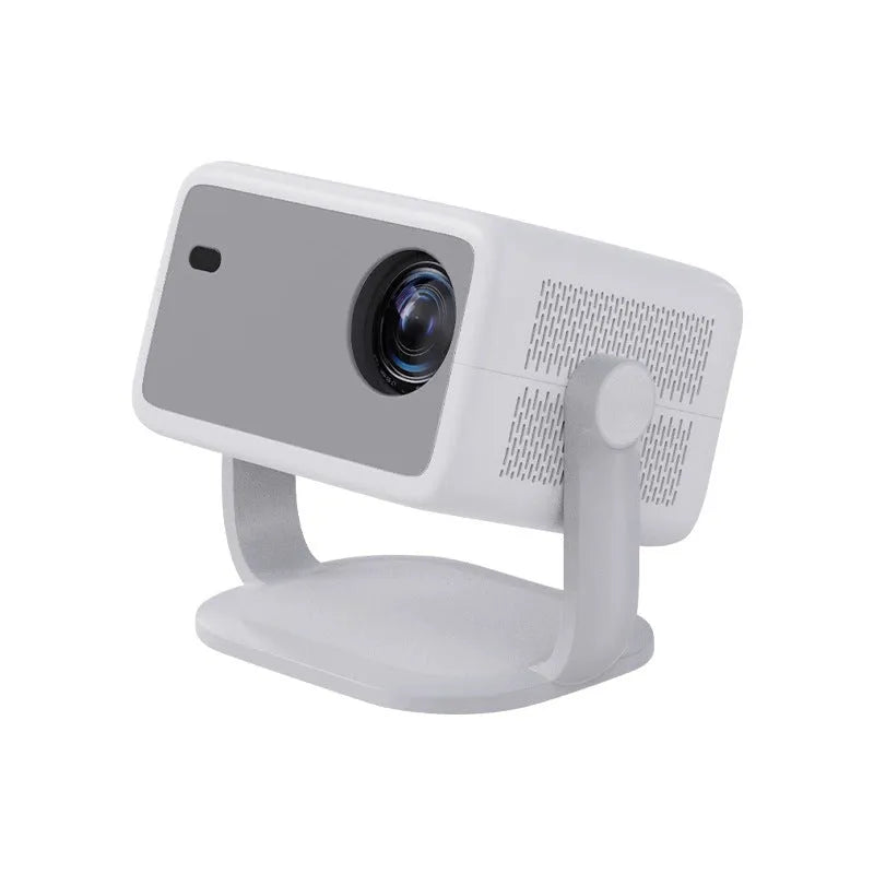 Full HD video projector with 1920x1080 resolution, 300 ANSI lumens brightness, plastic body, and power cord.
