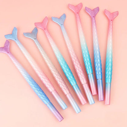 Cartoon mermaid design pen with a 0.38mm needle tip on a plastic barrel.