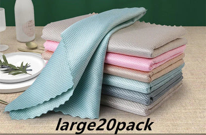 Yunlijie microfiber dish cloth set for kitchen cleaning