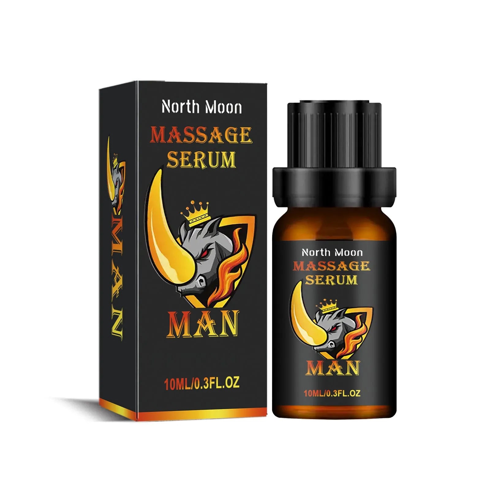 10ml men's endurance vitality essential oil bottle with massage care formulation