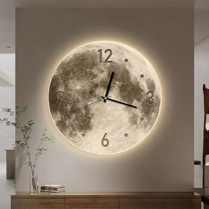 Modern wall clock with optional LED ambient light in 30cm, 40cm, or 50cm sizes.