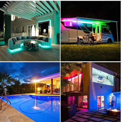 Bluetooth graffiti light string in picture colours, 100 LEDs over 10m with point control app interface