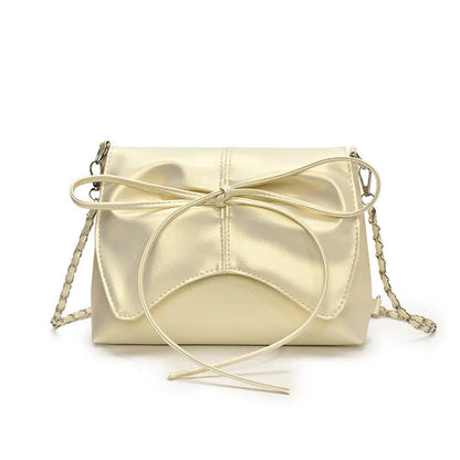 Black horizontal square PU crossbody bag showing internal mobile phone pocket and crossbody strap