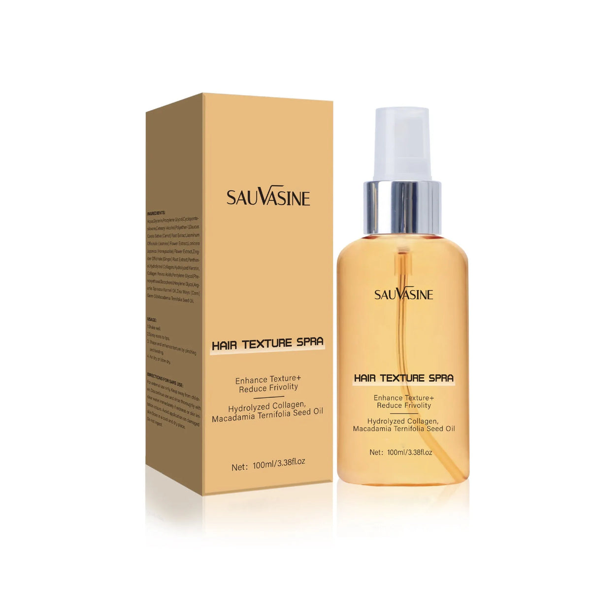 100 ml Reduce Frizz Moisturizing Scalp Care Spray bottle with spray nozzle for normal hair types