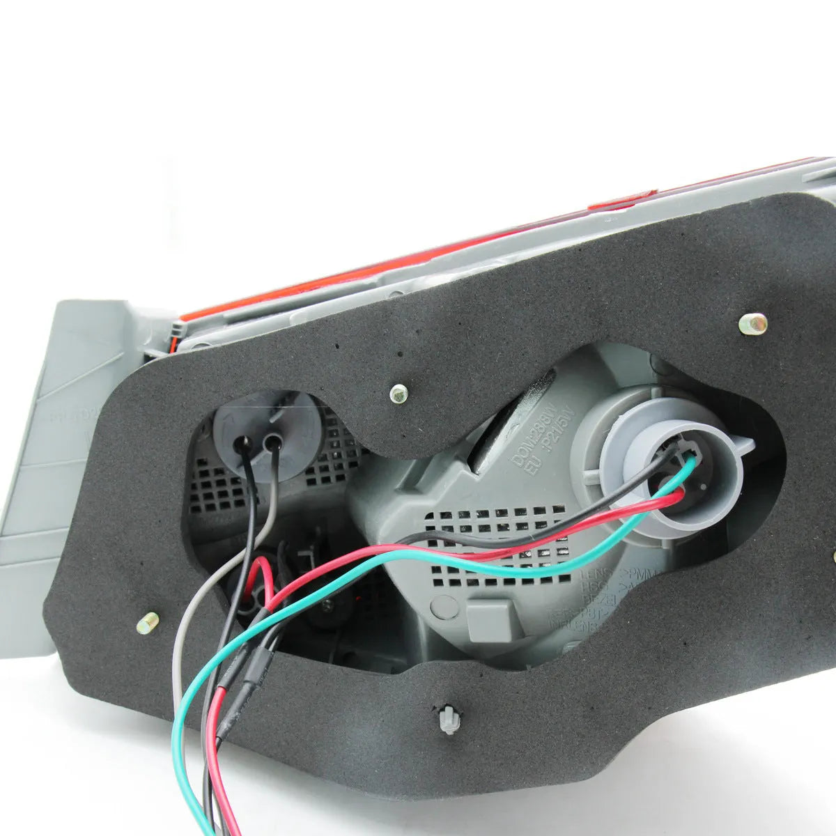Hyundai Sonata outer tail light assembly in red with ABS and aluminium housing.