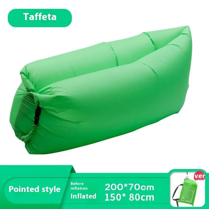 Yellow smiling face pattern inflatable portable seat for outdoor use