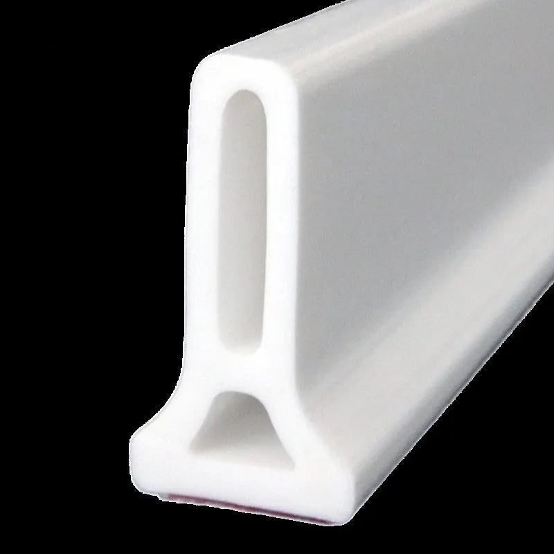 Flexible TPE waterproof strip for bathroom floor water blocking in black, grey or white colours