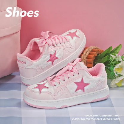 Adult skateboard shoes with denim upper and round toe design in black, green, pink colours