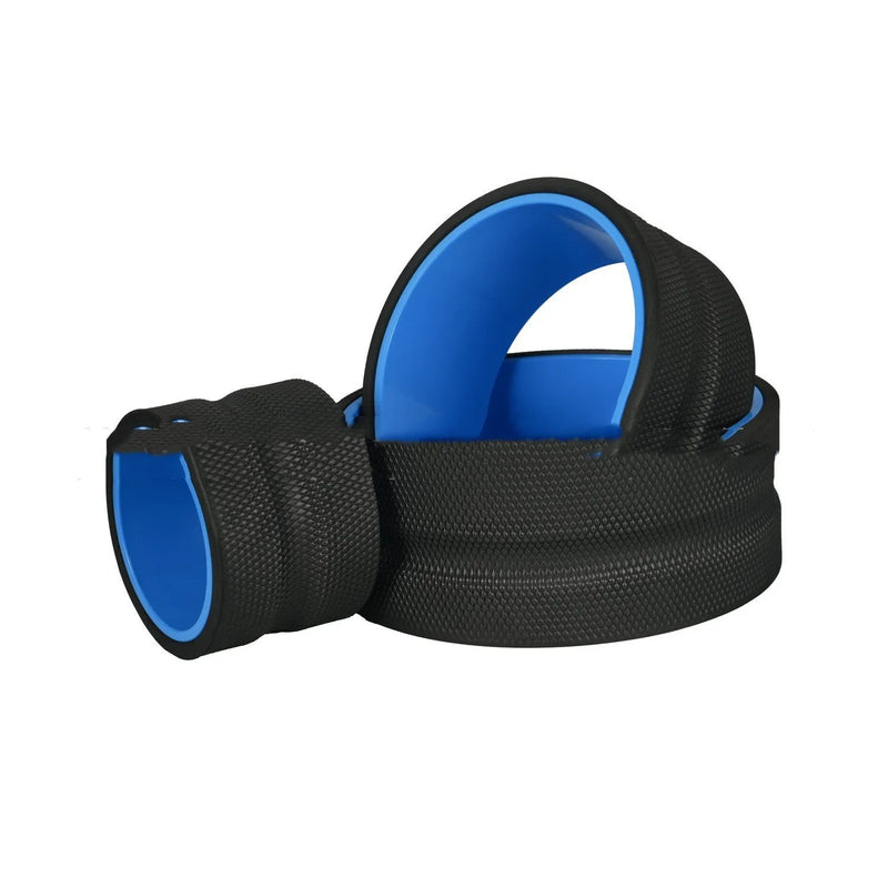 Yoga Wheel Set Four-Piece and Three-Piece Options Yoga Aid Equipment in Black with Skin Green Tube Colours for Stretching and Balance Training