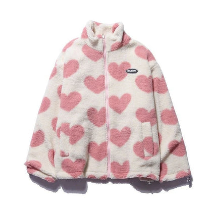 Love Lamb reversible fleece-lined cotton padded coat in black, pink, and sky blue colours