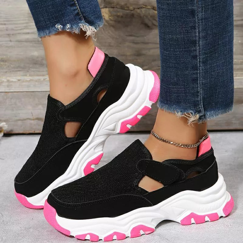 Women's Mesh Sport Shoes with Velcro fastening in various colours