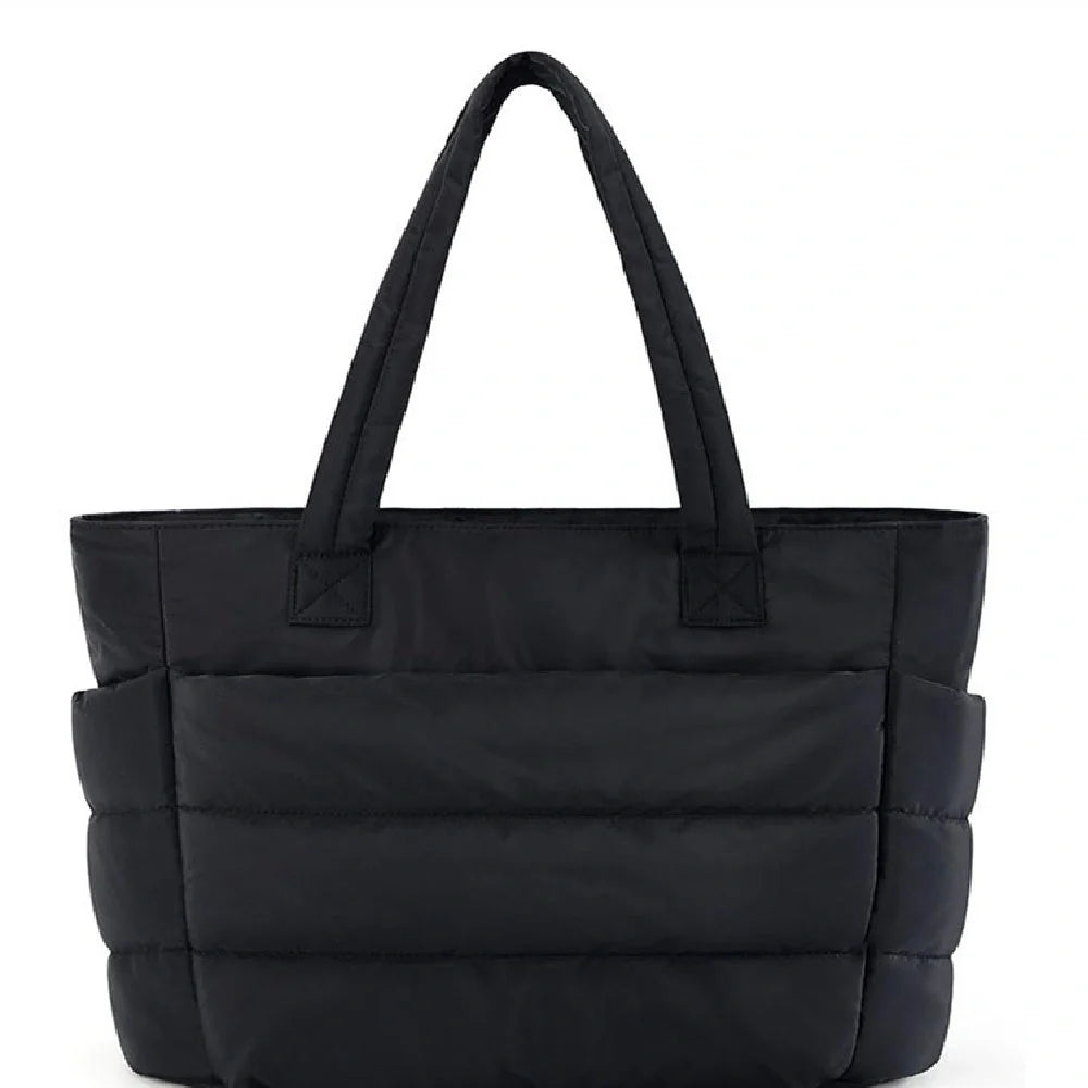 Women's large cotton handbag with zipper in multiple colours