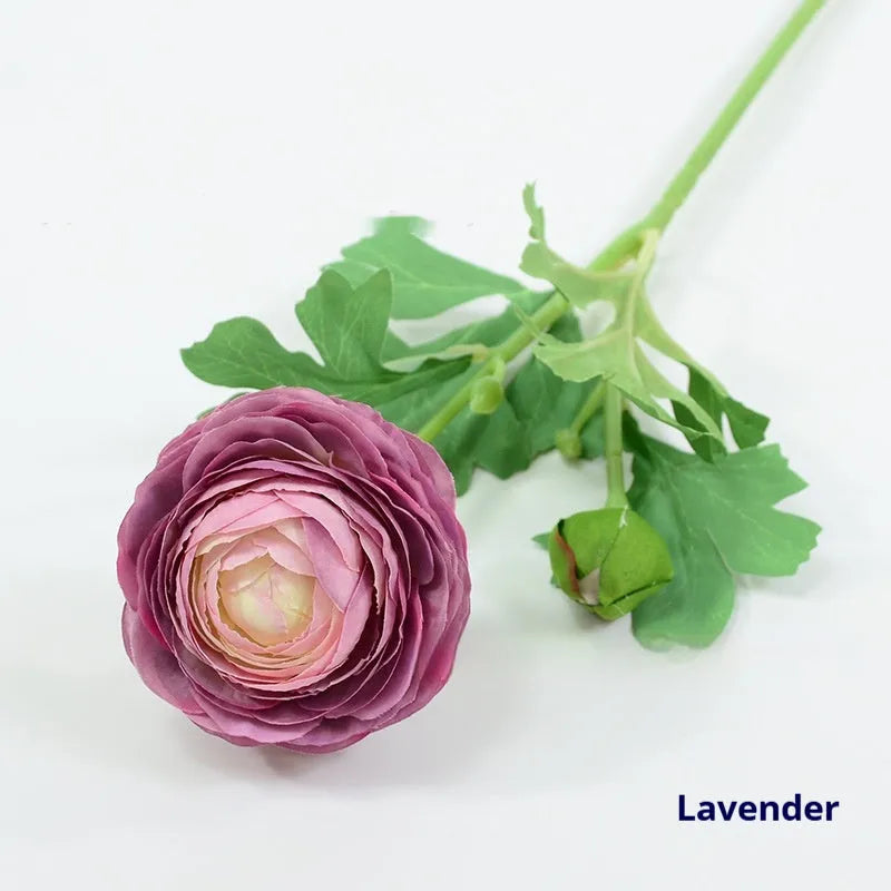 Single stem artificial silk peony flower in a choice of seven colours