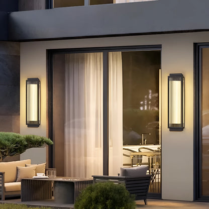 Stainless steel outdoor wall lamp for courtyard and garden lighting in four available sizes